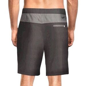 NWT Speedo Men’s Large Tech Volley Hydroliner Boardshort Black 1125254 Swimsuit